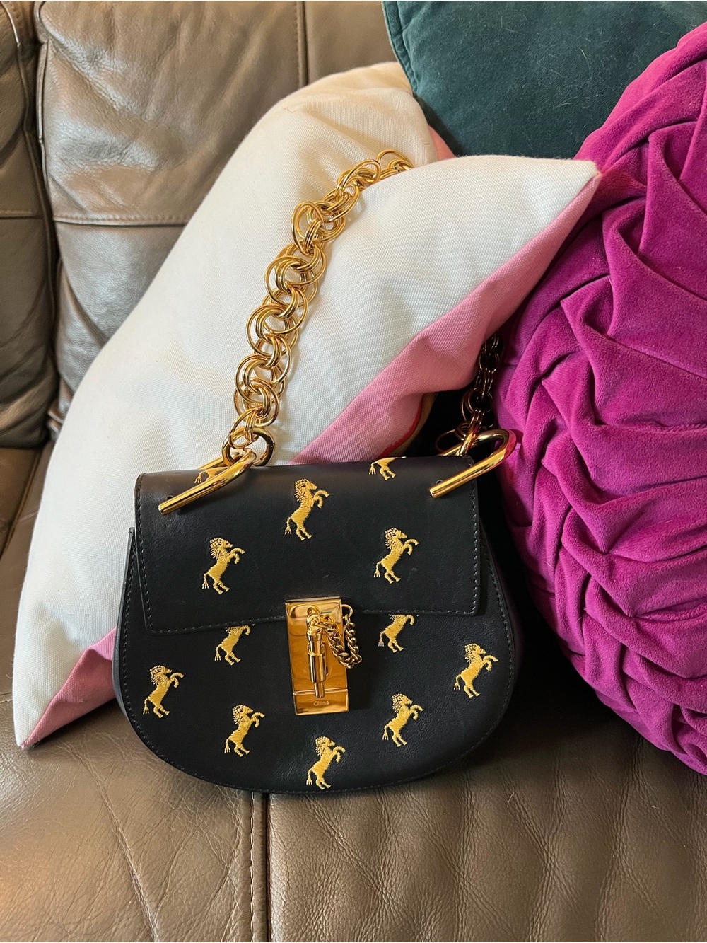 Chloé Horse Printed Drew Saddle Bag